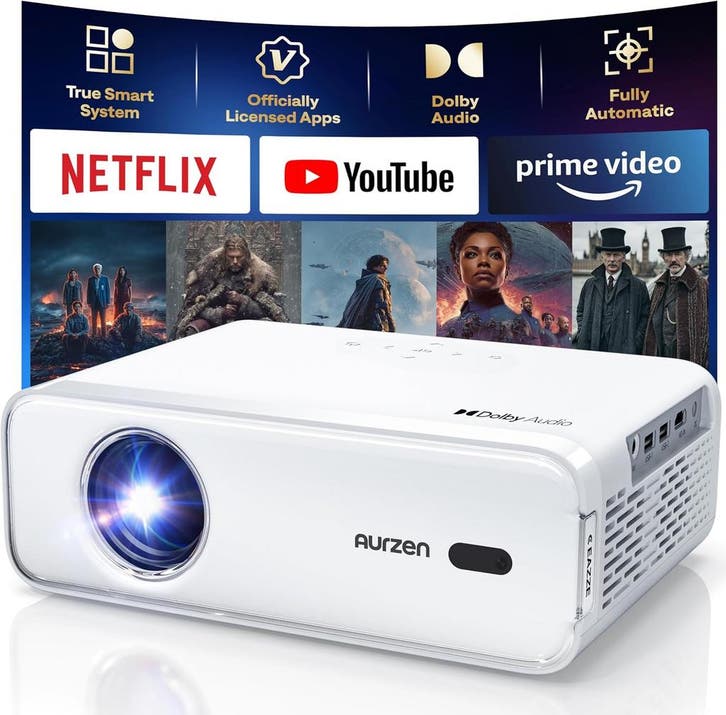 Draagbare Mini Beamer | Tweede Kansje | Google TV & Netflix, Audio, Tv en Foto, Beamers, Full HD (1080), Nieuw, LED, Verzenden