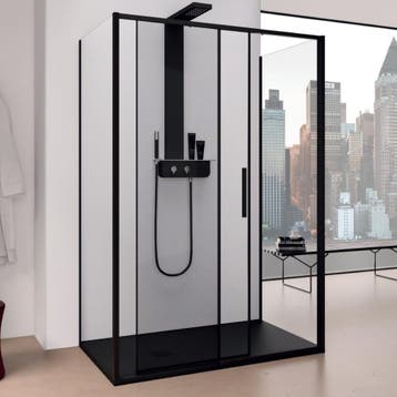 Douchecabine Lacus Torcello Aluminium Helder Glas Zwart, Ophalen of Verzenden, Douche