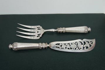Service à poisson (2) - Plaqué(e) argent, Argent, Antiquités & Art