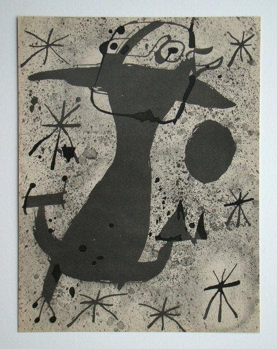 Joan Miro (1893-1983) - Personnage dans la nuit, Antiek en Kunst, Antiek | Overige Antiek