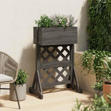vidaXL Verticale Tuin Trelis Grijs 48 x 30 x 70,5 cm Massief, Verzenden