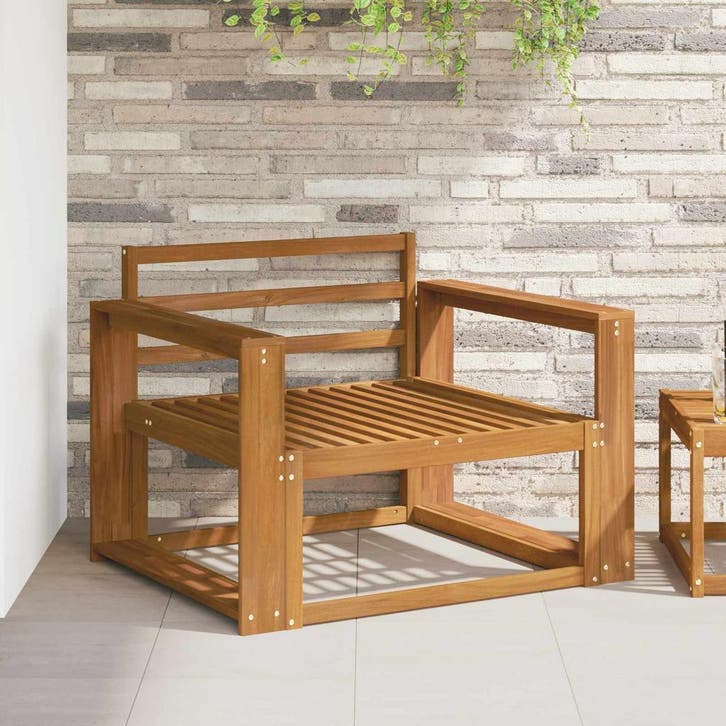 vidaXL Buiten Midden Sofa Naturel, Maison & Meubles, Canapés | Repose-pieds & Poufs, Envoi