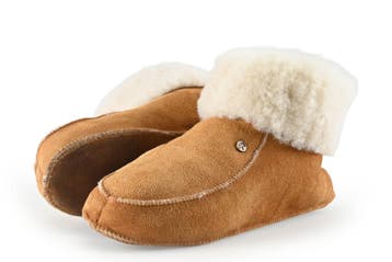 Warmbat Pantoffels in maat 37 Cognac, Verzenden, Pantoffels of Sloffen