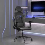 vidaXL Massage gamestoel kunstleer zwart en grijs, Verzenden