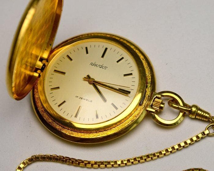 Rhudos - mechanical pocket watch with chain - 1960-1969, Bijoux, Sacs & Beauté, Montres | Hommes