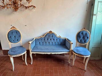 Fauteuil - Bois - Ensemble salon, Antiek en Kunst
