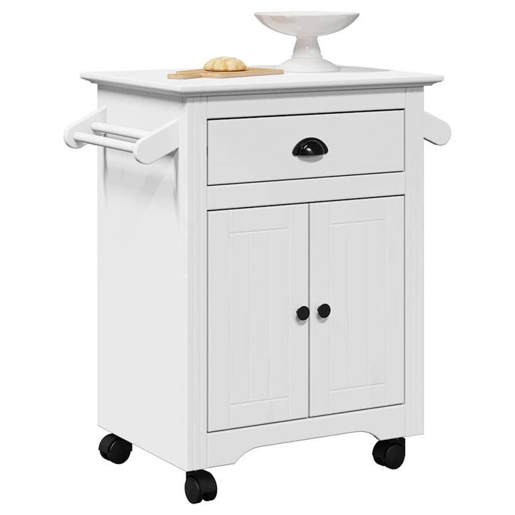 vidaXL Keukentrolley BODO 72x45x80 cm wit, Huis en Inrichting, Keuken | Keukenbenodigdheden, Nieuw, Verzenden