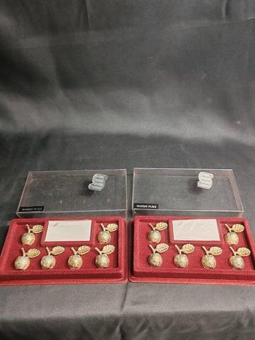 Porte couteau (12) - Pomme - Plaqué(e) argent - Marque-place