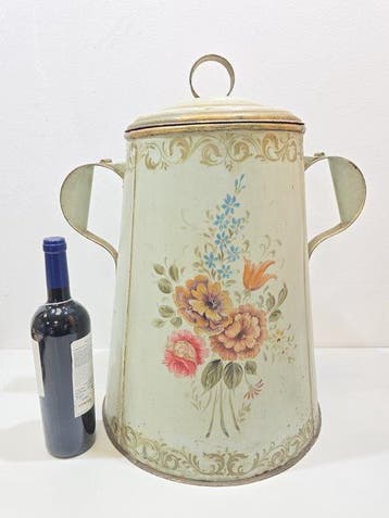 Doos - Tinplaat / Zink - Grote kruik 58 cm