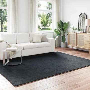 vidaXL Antislip vloerkleed van imitatie konijnenbont OLITE, Verzenden, Nieuw