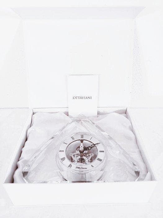 Tafelklok - Ottaviani - Kristal - 2025, Antiquités & Art, Antiquités | Horloges
