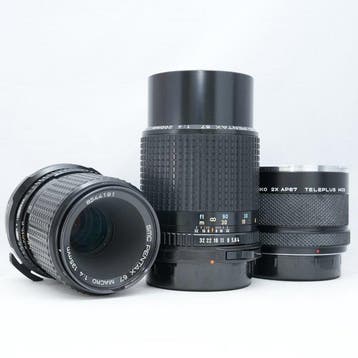 Pentax smc 67 135mm F4 + smc 67 200mm F4 + KENKO TELEPLUS, Nieuw