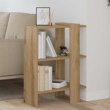 vidaXL Boekenplank 2-laags 52 x 25 x 71,5 cm Bewerkt hout, Verzenden