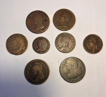 Frankrijk. Lot de 26 monnaies française en bronze. (Zonder