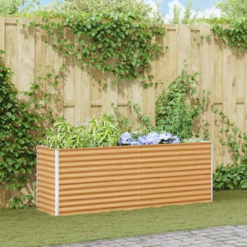 vidaXL Verhoogde plantenbak Lichtbruin 195 x 50 x 68 cm, Verzenden