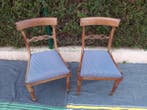 Stoel (2) - Mahonie, Walnoot - 2 Directoire-stijl stoelen, Antiek en Kunst