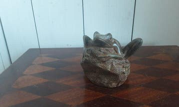 P. Chenet - Figuur - Kikker - Brons, Antiek en Kunst