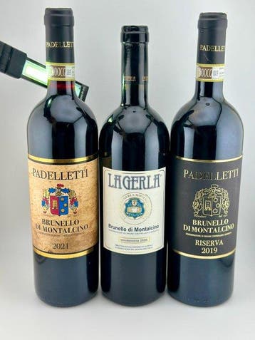 2019 & 2021 Padelletti, 2020 La Gerla - Brunello di, Nieuw