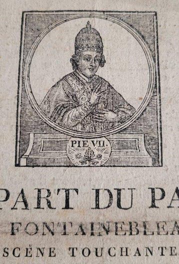 Document - Départ du Pape Pie VII de Fontainebleau -, Antiek en Kunst