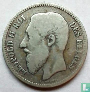 België 2 francs 1868 (met kruis op kroon), Verzenden, Losse munt