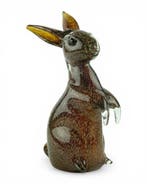 sculptuur, Bunny in Murano Style - 29 cm - Glas