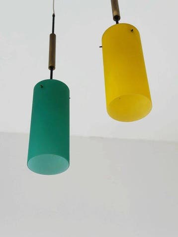 Plafondlamp - Hout, Glas