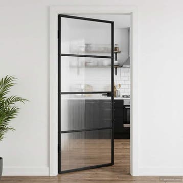 vidaXL Huisdeur 93 x 201,5 x 3,5 cm Aluminium en Gehard Glas, Verzenden