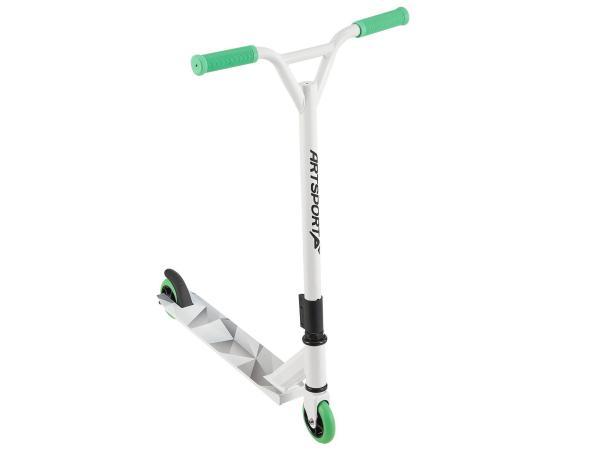 Veiling - Stuntstep Futuristisch in Wit Groen, Fietsen en Brommers, Steps, Gebruikt