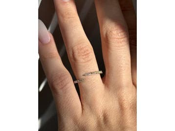 Veiling - Witgouden ring met natuurlijke diamanten – Meerk