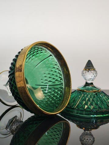 Secoloventesimo - Koekjesdoos - 24 kt goud - Groene LOW Gold