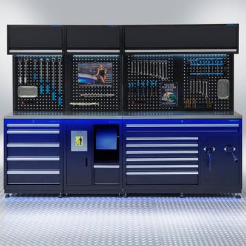 Datona Werkplaatsinrichting PREMIUM met RVS werkblad - 272, Ophalen of Verzenden