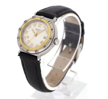 Hermès - Hermès Clipper Quartz Two-Tone Roman Numerals, Nieuw