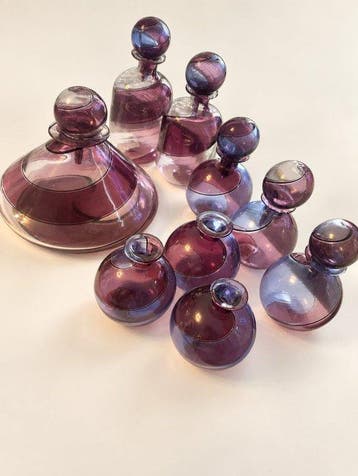 Vase (9) - Verre de Murano - Lot de 9 objets