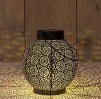 Solar lantern windlicht metaal zwart annas collection 14x16, Nieuw