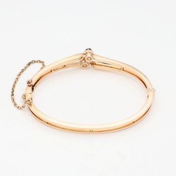 Armband - 14 karaat Roségoud - Diamant - Saffier, Nieuw