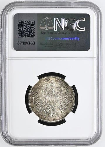 Duitsland, Pruisen Wilhelm II. 2 Mark 1901 - NGC MS63
