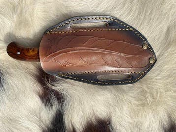 Damascus Skinner Knife - Keukenmes - Staal - Noord Amerika -