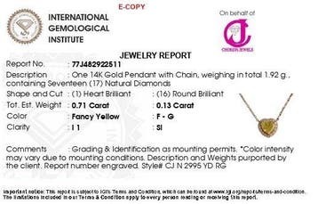 Halsketting - 14 karaat Geel goud - 0.84ct. tw. Diamant, Nieuw