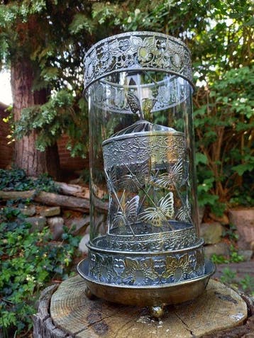 Lanterne - Lanterne à bougies tournante - 34 cm - Verre,