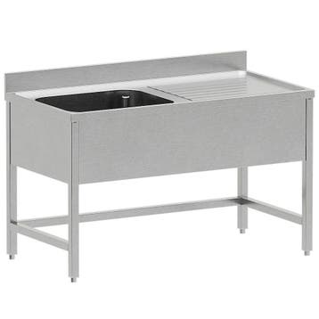 Spoeltafel | ECO | RVS | 1 Spoelbak (Links) + Afdruipvlak |, Zakelijke goederen, Horeca | Keukenapparatuur, Verzenden, Nieuw in verpakking