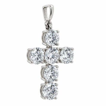 Zonder minimumprijs - Hanger - 14 karaat Witgoud - 2.02ct.