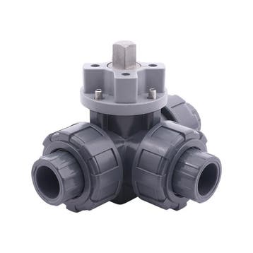 Lijmmof 25 mm T-boring 3-Weg PVC Kogelkraan ISO-Top F03 10, Verzenden, Nieuw