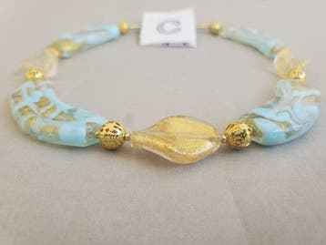 24 karaat - Geel goud, Murano - Halsketting