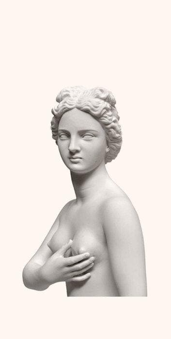 marmo bianco - Beeld, Venete dei medici - 25 cm - Marmer, Antiek en Kunst, Curiosa en Brocante