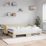 vidaXL Slaapbank met onderschuifbed en matrassen 80x200 cm, Verzenden, Nieuw