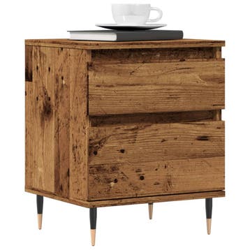 vidaXL Nachtkastjes 2 st 40x35x50 cm bewerkt hout oud, Huis en Inrichting, Slaapkamer | Nachtkastjes, Verzenden, Nieuw