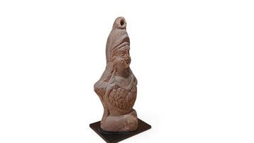 Oude Egypte, Ptolemeïsch Grote 21 cm votief terracotta