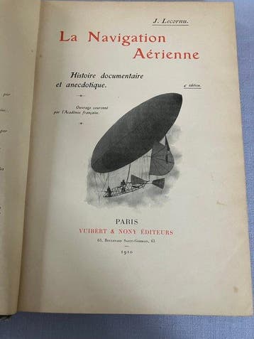 J. Lecornu - La Navigation Aérienne - 1910