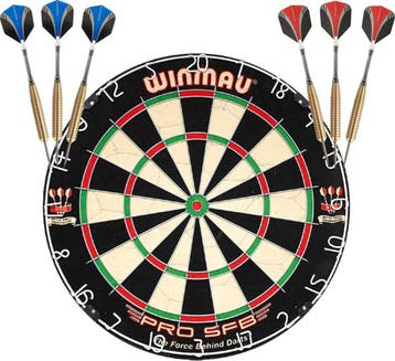 Winmau Pro SFB Dartbord + 2 Sets ABCdarts Sniper Gold Dar..., Ophalen of Verzenden, Nieuw, Dartbord