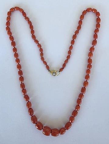 Handmade - Halsketting - Exclusive Faceted Mediterranean Red, Handtassen en Accessoires, Nieuw